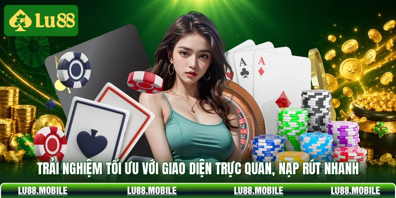Trải nghiệm tối ưu với giao diện trực quan, nạp rút nhanh